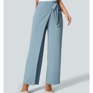 Halara Flex™ High Waisted Tie Side Wide Leg Work Pants women’s xl blue